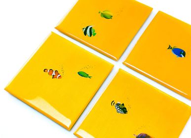 Gifts - COASTER SET — TROPICAL GOLDFISH - 204 HAUS CRAFTERS