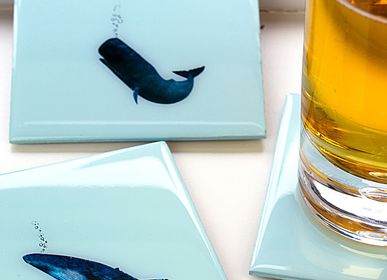 Gifts - COASTER SET — WHALES - 204 HAUS CRAFTERS
