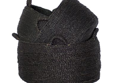 Boîtes de rangement  - Les Paniers Quatre Mains - Noir - Lot de 3 - BAZAR BIZAR