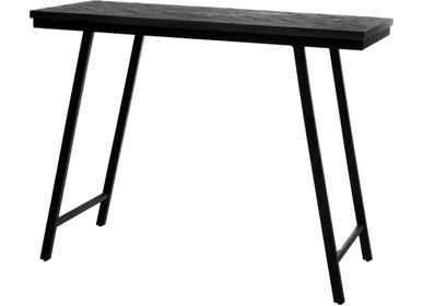 Consoles - La Table Haute Chevrons - Noir - 140cm - BAZAR BIZAR