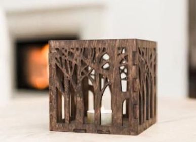 Table lamps - Natural Wood Unique Candle Holder - PROMIDESIGN