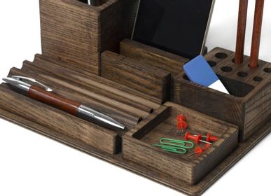 Organizer - Brown Wood Desk Organizer - PROMIDESIGN