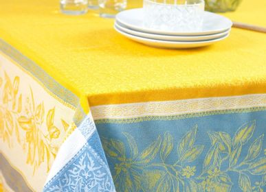 Table linen - Cedrat Jacquard Tablecloth - TISSUS TOSELLI