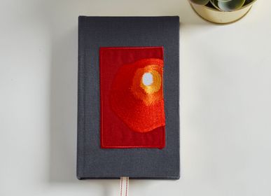 Stationery - SUN EMBROIDERED LINEN NOTEBOOK - ATELIER 99