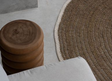 Rugs - The Seagrass & Cotton Round Carpet - Natural White - 200 - BAZAR BIZAR