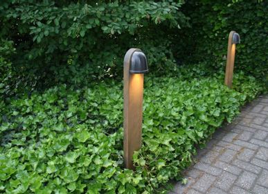 Outdoor floor lamps - Outdoor lamp Murlo hardwood 90cm - FREZOLI LIGHTING