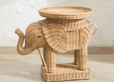 Other tables - RATTAN ELEPHANT SIDE TABLE - MAHE HOMEWARE