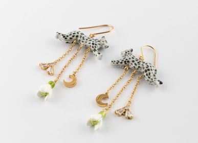 Jewelry - Leopard, Snowdrop & Moon earrings - A touch of sparkle - NACH