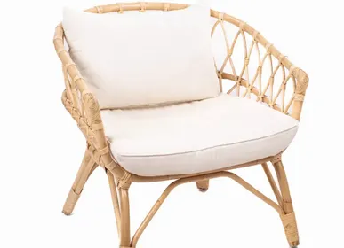 Fauteuils - Fauteuil en rotin avec coussins - LESKY - HYDILE