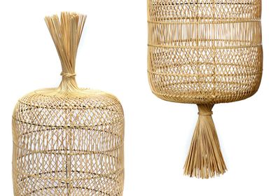 Floor lamps - The Dumpling Floor Lamp - Pendant - Natural - L - BAZAR BIZAR