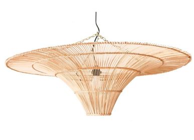 Hanging lights - Round rattan lamp - MILO - HYDILE