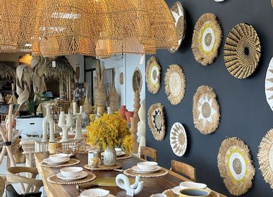 Hanging lights - Flower-shaped rattan suspension - PACO - HYDILE