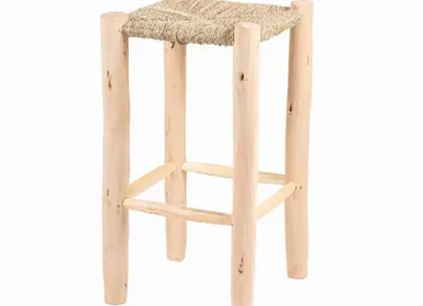 Stools - Woven rope and wood stool - MARRO - HYDILE