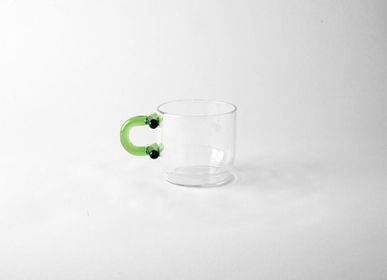 Tea and coffee accessories - Tea Time -  Glass Cup Spiral Handle. - AND JACOB