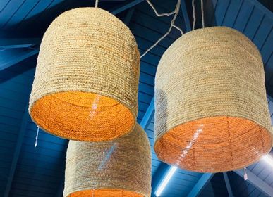Outdoor decorative accessories - Sisal (Bali) SCSP2 Cylindrical Suspension - Set of 4 - BALINAISA