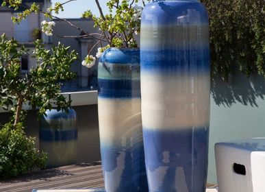 Ceramic - Tanah H120 Blue Beige Ceramic Jar - CFOC