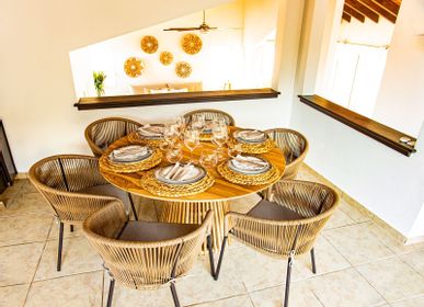 Meubles de cuisines  - Table ronde en Teck (Bali) - TRTB1.120 - BALINAISA