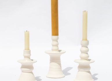 Ceramic - White Tamegroute candleholder - ALCANTARA-FREDERIC