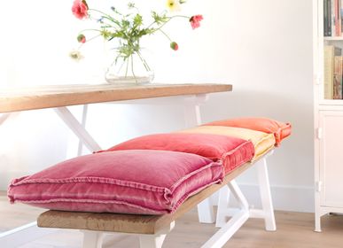 Fabric cushions - Ted velvet box cushion - ML FABRICS