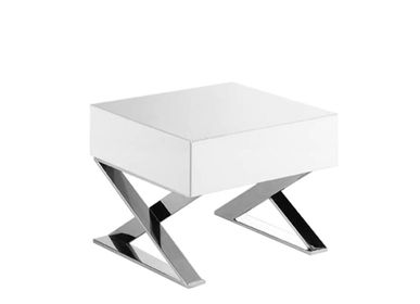 Night tables - Bedside table with steel blade legs - ANGEL CERDÁ