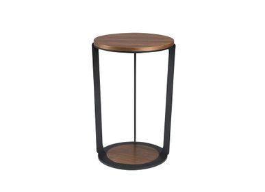 Coffee tables - Round walnut corner table - ANGEL CERDÁ