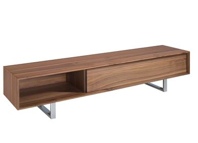 Sideboards - Walnut TV cabinet with steel legs - ANGEL CERDÁ