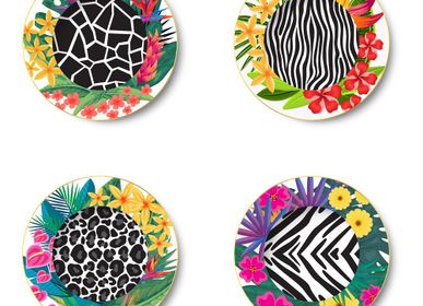 Everyday plates - Set of 4 - Dinner Plates Set Bijoux Animals - HOME BY KRISTY