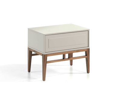 Night tables - Gray and walnut nightstand - ANGEL CERDÁ