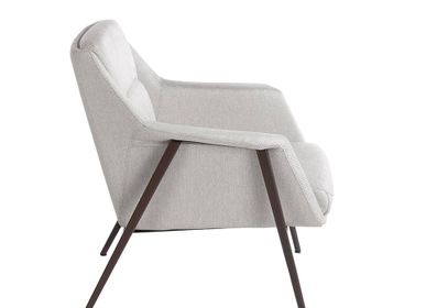 Armchairs - White fabric upholstered armchair - ANGEL CERDÁ