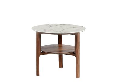 Tables basses - Table d'angle en fibre de verre effet marbre - ANGEL CERDÁ