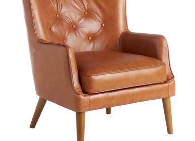 Armchairs - Confident armchair upholstered leather - ANGEL CERDÁ