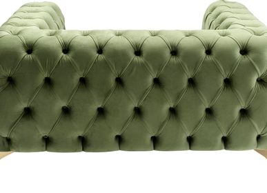 Armchairs - Arm Chair Bellissima Velvet Green 120cm - KARE DESIGN GMBH