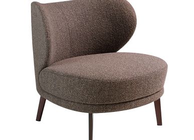 Armchairs - Brown fabric upholstered armchair - ANGEL CERDÁ