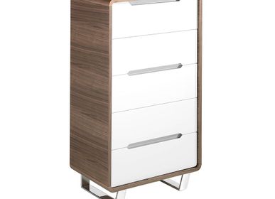 Chests of drawers - Chiffonier walnut and white - ANGEL CERDÁ