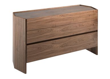 Chests of drawers - Hexagonal walnut chest of drawers - ANGEL CERDÁ