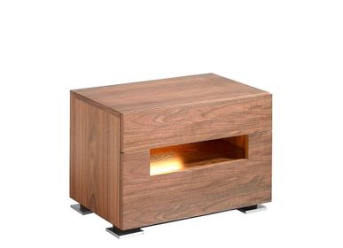 Night tables - Walnut bedside table with lighting - ANGEL CERDÁ
