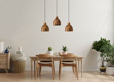 Pièces uniques - Lampes suspendues uniques en chêne fabriquées à la main - WOODENDREAMS