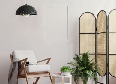 Objets design - Black round hanging light - WOODENDREAMS