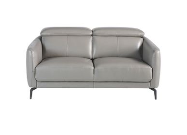 Sofas - 2 seater sofa upholstered in grey leather - ANGEL CERDÁ
