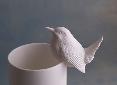 Decorative objects - ZAUNKÖNIG, white, decoration, bird - KLATT OBJECTS