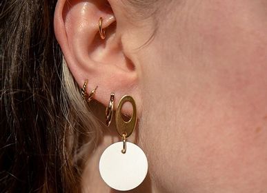 Bijoux - Boucles d'oreilles olfactives "Uaido" en céramique de Limoges à parfumer - O BY !OSMOTIK
