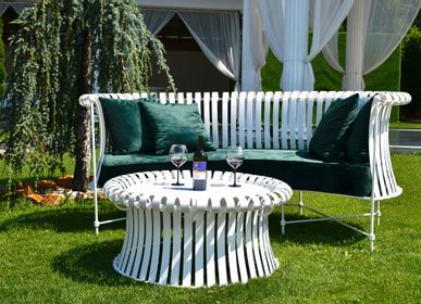 Sofas - Elegance Bench & Coffee Table - IRONEX GARDEN