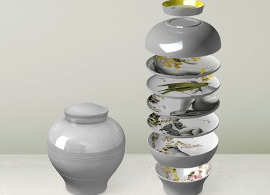 Platter and bowls - Yuan Parnasse - Stackable Tableware - IBRIDE