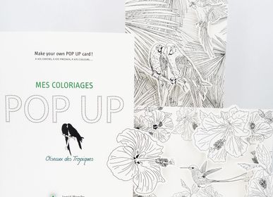 Customizable objects - Customizable POPUP cards - DIY - Tropical Birds - MES COLORIAGES POPUP