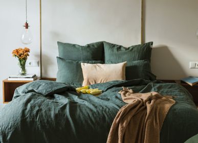 Couettes et oreillers  - Housse de couette en lin vert forêt - LINEN SPELLS