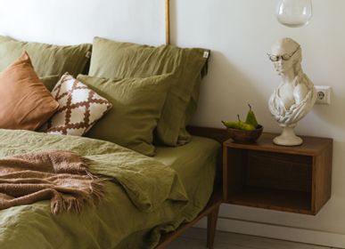 Comforters and pillows - Olive Green Linen Pillow Case - LINEN SPELLS