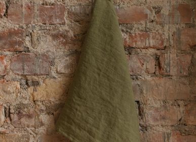 Linge d'office - Torchon en lin vert olive - LINEN SPELLS