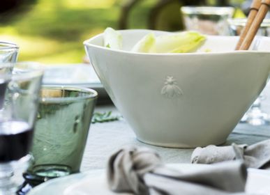 Platter and bowls - ABEILLE ecru salad bowl - LA ROCHÈRE