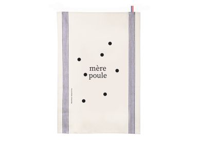 Tea towel - MERE POULE -TORCHON - FAMILLE - PIED DE POULE