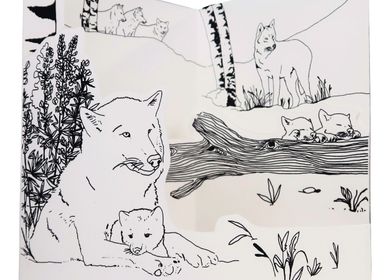 Gifts - Customizable cards - DIY - WOLF - MES COLORIAGES POPUP